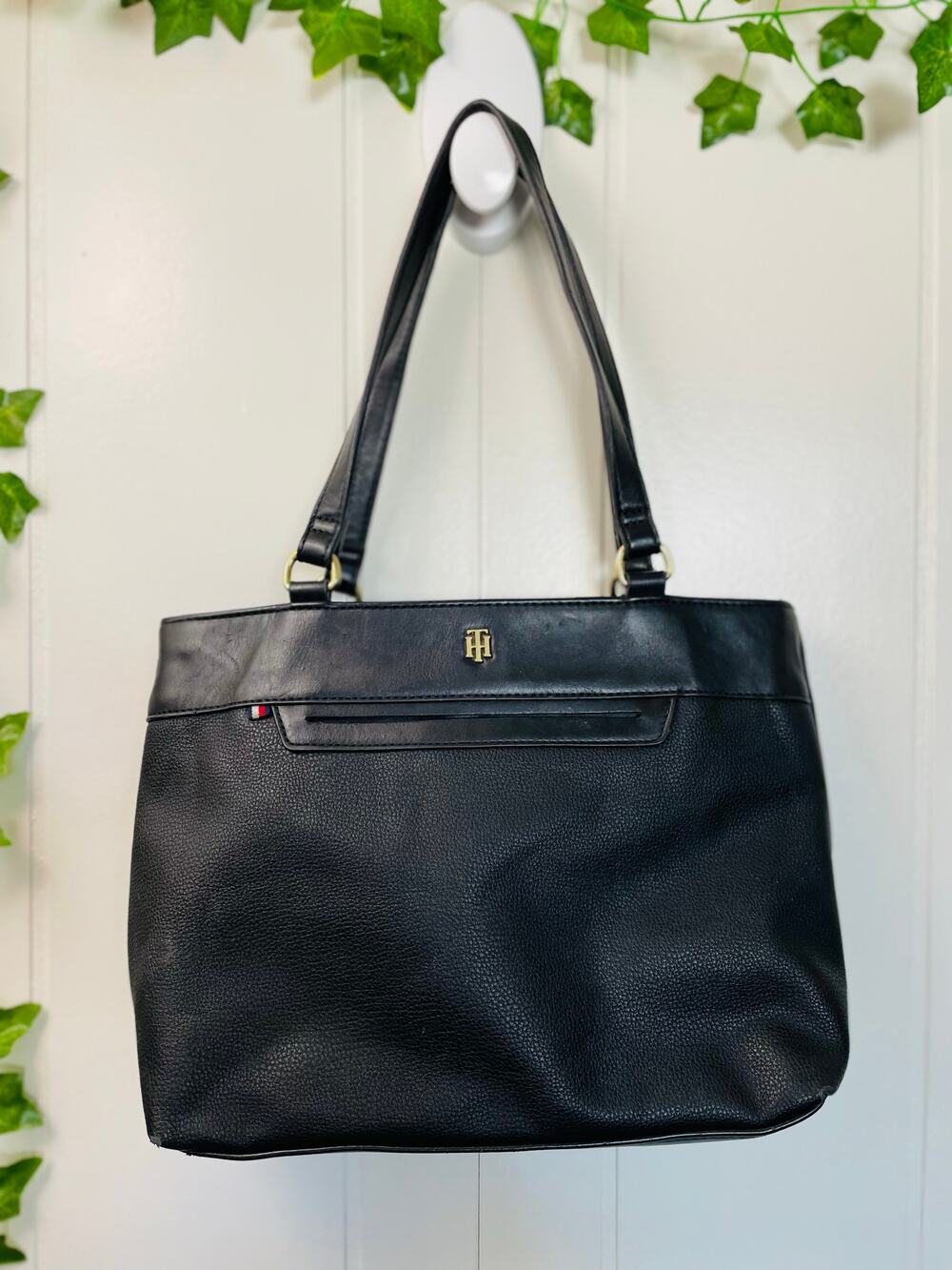 Tommy Hilfiger Vegan Leather Double Strap Purse